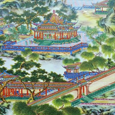 TRANH SỨ KHUNG GỖ - SẮC THU ( VẺ ĐẸP MÙA THU )
